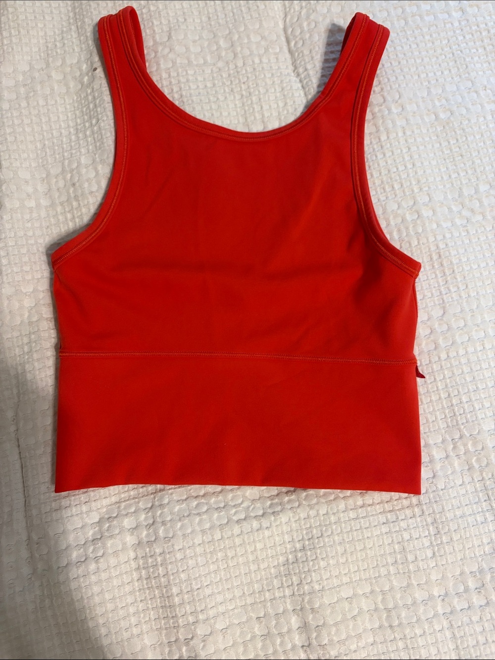 lululemon athletica Orange Sleeveless Crop Tank
